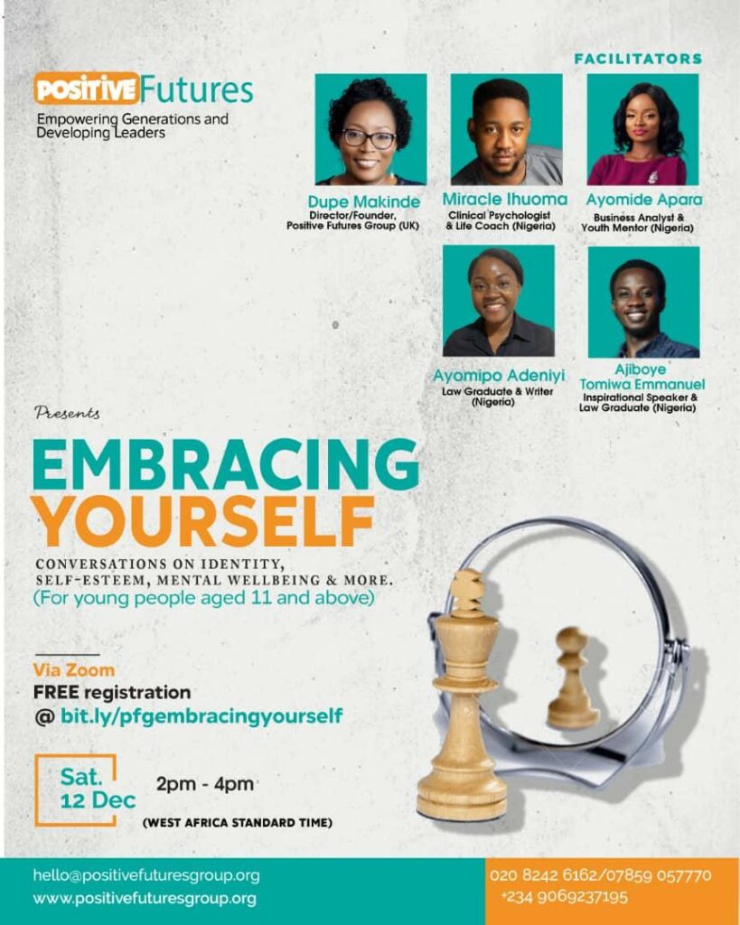 Embrace Yourself Workshop Conversation on identity, mental wellbeing and more for the young adults in Africa